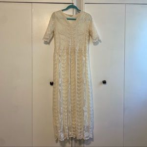 Boho lace maxi dress